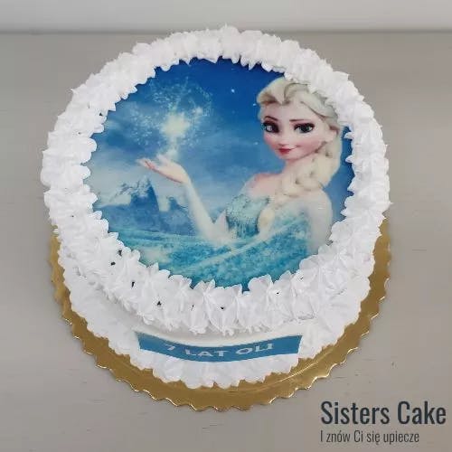 Tort z opłatkiem Elsa z Krainy Lodu